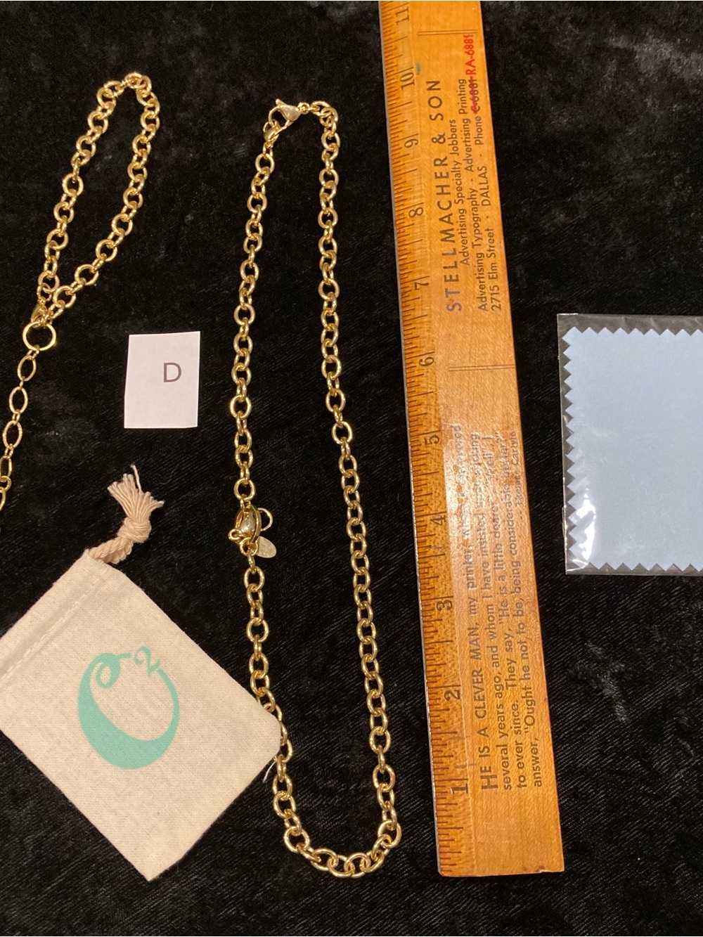 Origami Owl Gold Link Chain Necklace with Bracelet